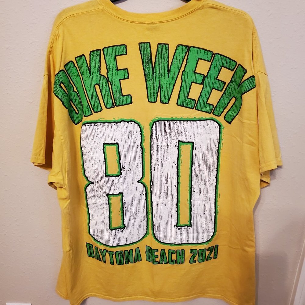Daytona Beach 2021 80,  Bike Week. Short sleeve T-shirt 100% cotton. Size 2X. - Picture 7 of 11